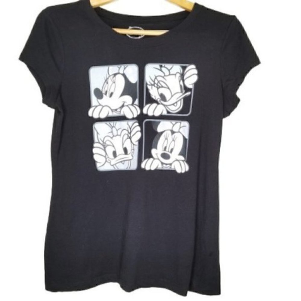 Disney Black Minnie Daffy Duck Graphic Top